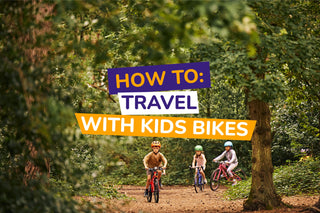 three children riding their bikes on a park lane