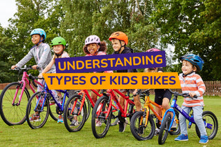 row of kids on bikes