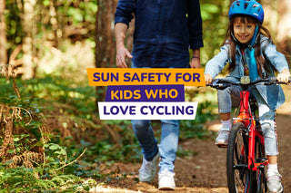 child cycling with parent